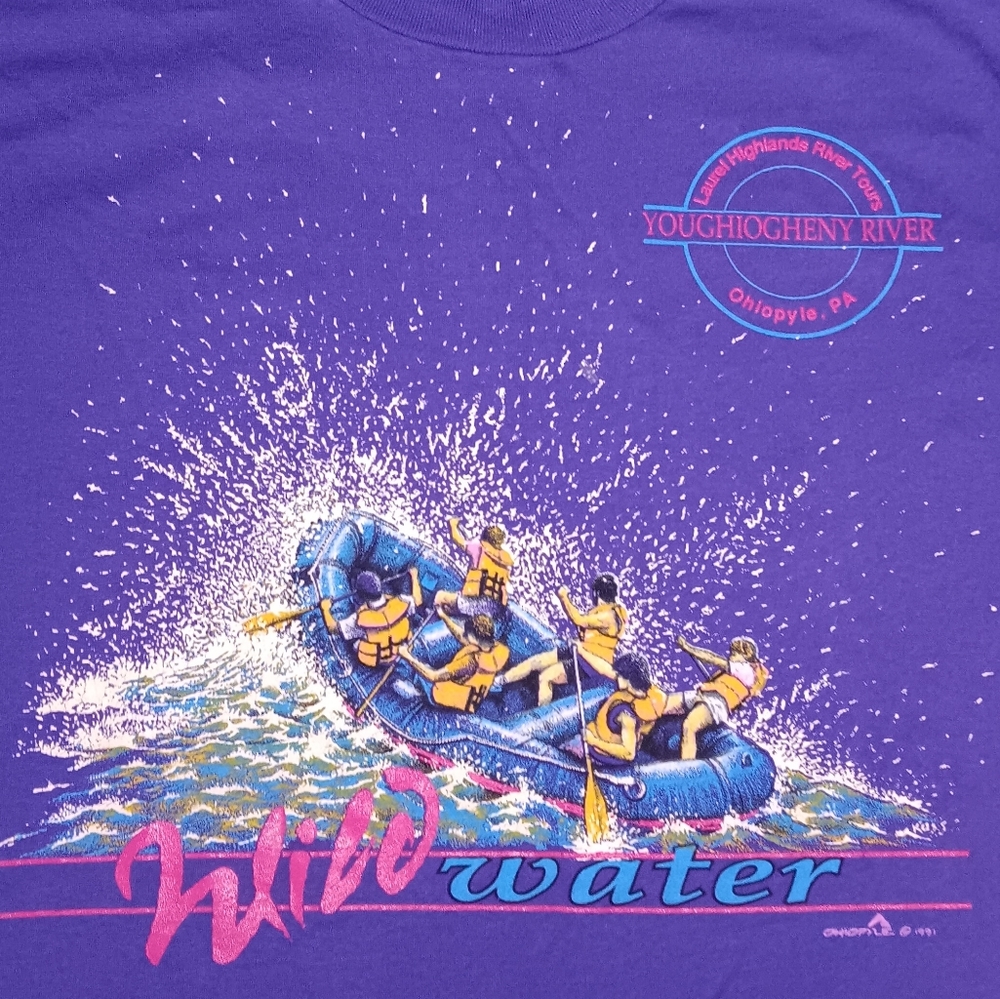 1991 Youghiogheny River Laurel Highlands River Tours Shirt Vintage Wild Water